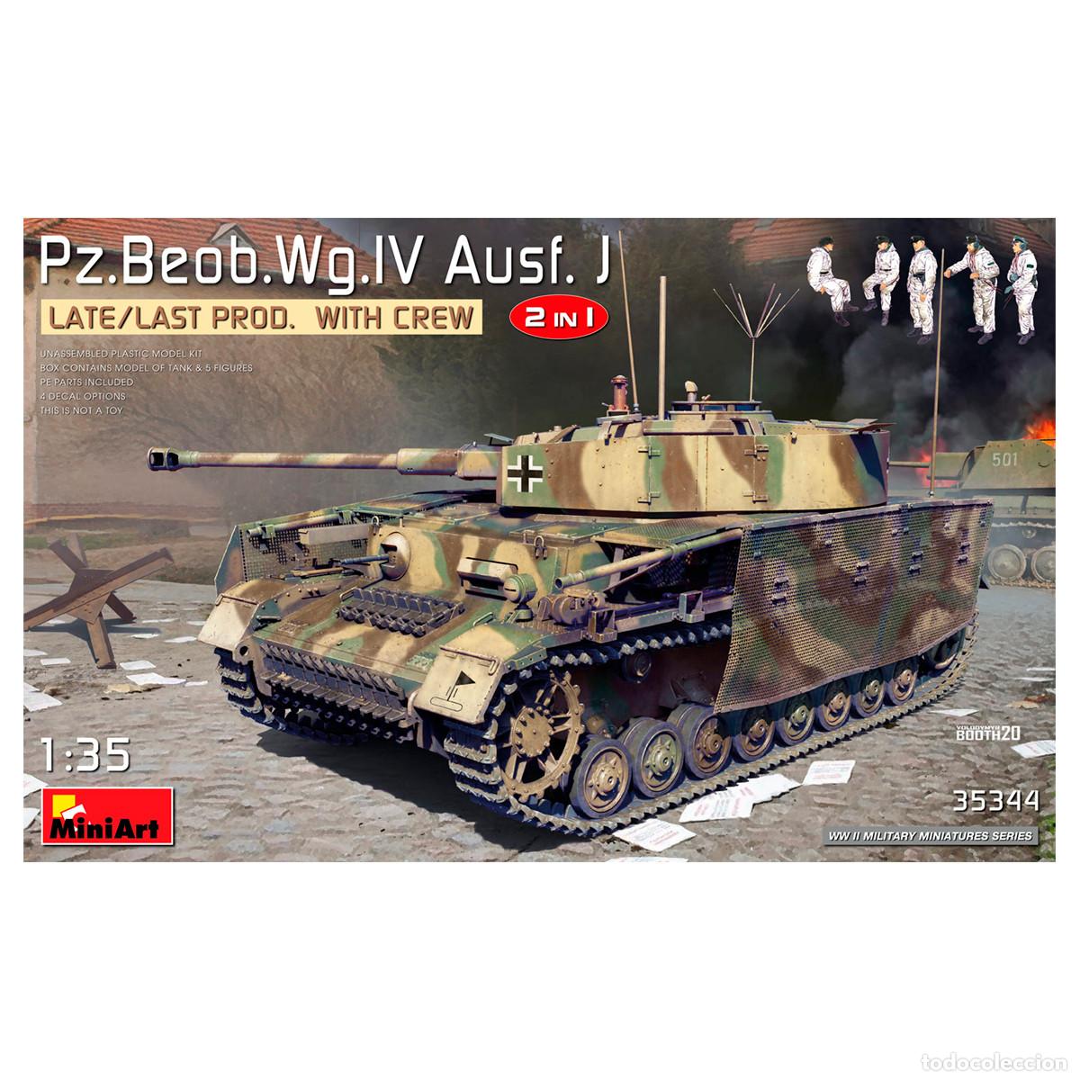 Maquetas: Maqueta Miniart Escala 1/35 Pz.Beob.Wg.IV Ausf. J LATE/LAST PROD. 2 IN 1 W/CREW