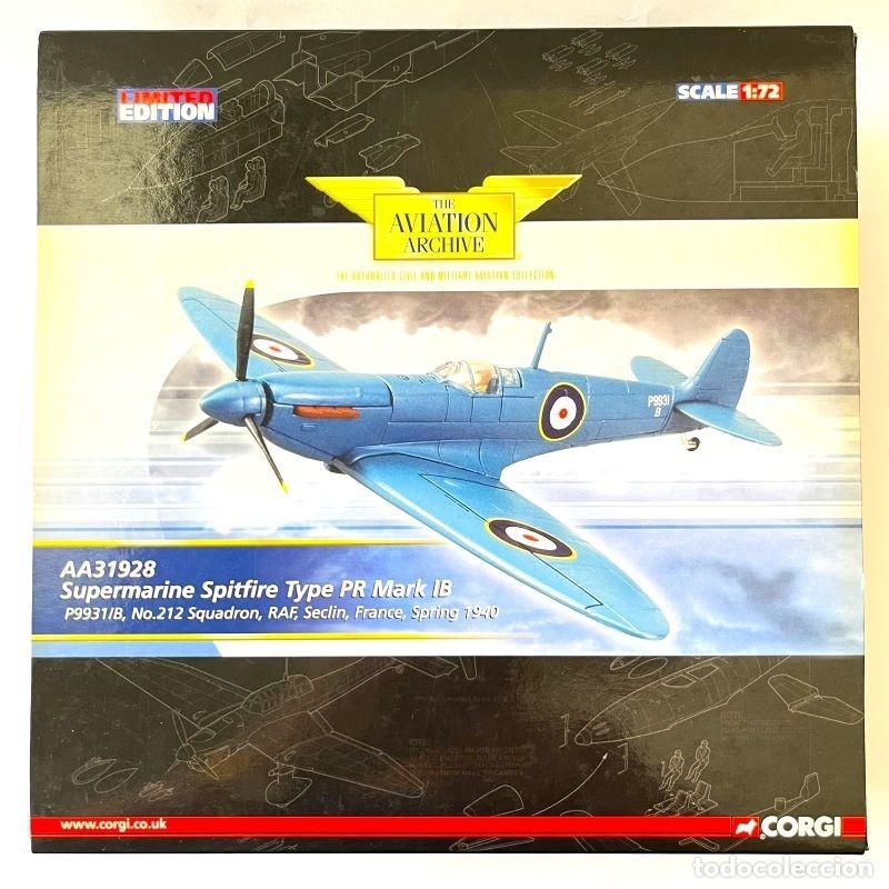 Maquetas: Corgi Aviation Archive 1:72 AA31928 Supermarine Spitfire Mk I RAF No.212 Sqn, P9931, Seclin, Francia