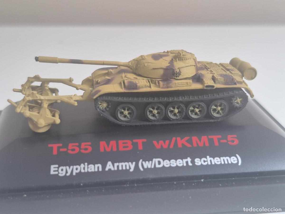 Maquetas: 1/144 TRUMPETER TANQUE T55 MBT EGYPTIAN AMRY MILITAR EGIPTO TANK