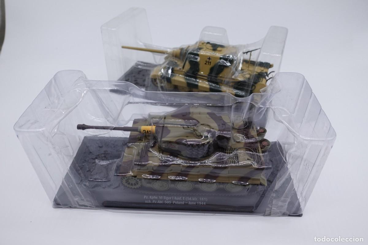 Macchiette: LOTE DE 2 TANQUES DE COMBATE EN MINIATURA ESCALA 1:72 BL&Iacute;STER TIGER I POLONIA 1944