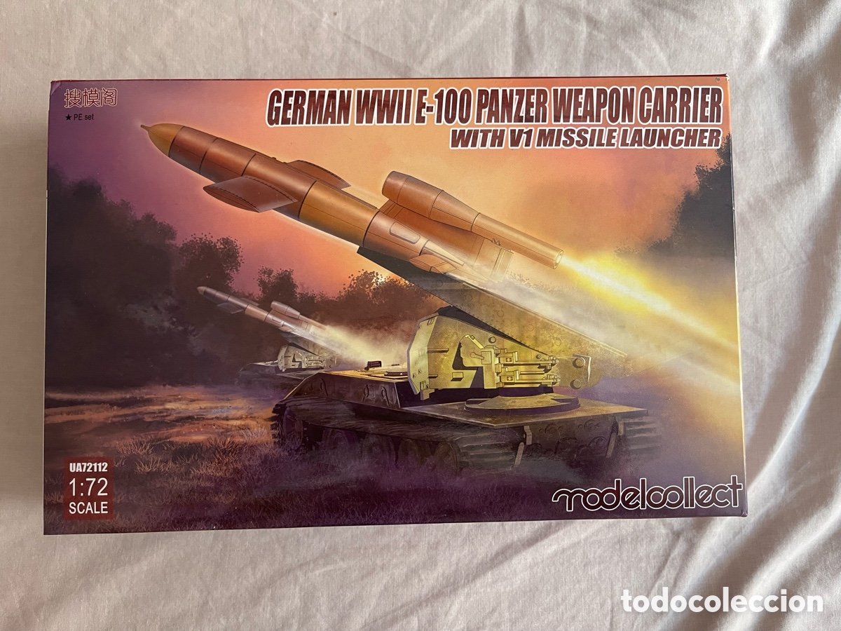 Maquetas: GERMAN WWII E-100 PANZER WEAPON CARRIER V-1 Missile CARRIER 1:72 MODELCOLLECT UA72112 maqueta carro