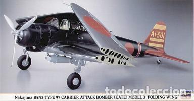 Maquetas: HASEGAWA - Nakajima B5N2 Type 97 KATE MODEL 3 &rdquo;FOLDING WING&rdquo; LEER DESCRIPCION 1/48 09553