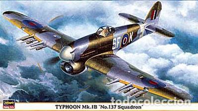Maquetas: HASEGAWA - Typhoon MK.IB No 137 SQ leer descripcion 1/48 09379
