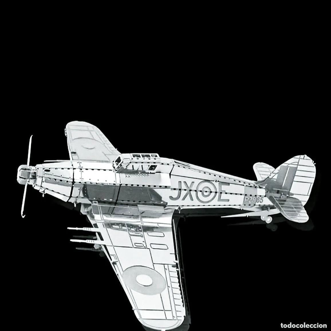 Macchiette: MAQUETA DE CAZA HURRICANE FIGHTER EN ACERO 3D PARA MONTAR SIN PEGAMENTO
