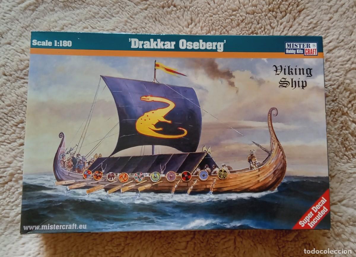 Maquetas: MAQUETA BARCO DRAKKAR OSEBERG VIKING SHIP ESCALA 1/180 MISTER CRAFT NUEVA