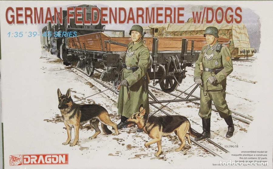 Maquetas: Maqueta figuras German Feldendarmerie with dogs, ref. 6098, 1/35, Dragon