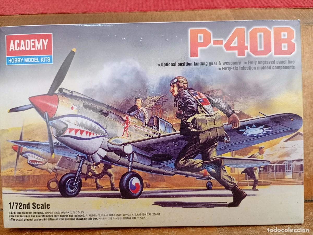 Maquetas: Maqueta Academy Avi&oacute;n Caza USA P-40 B Escala 1/72 precintada