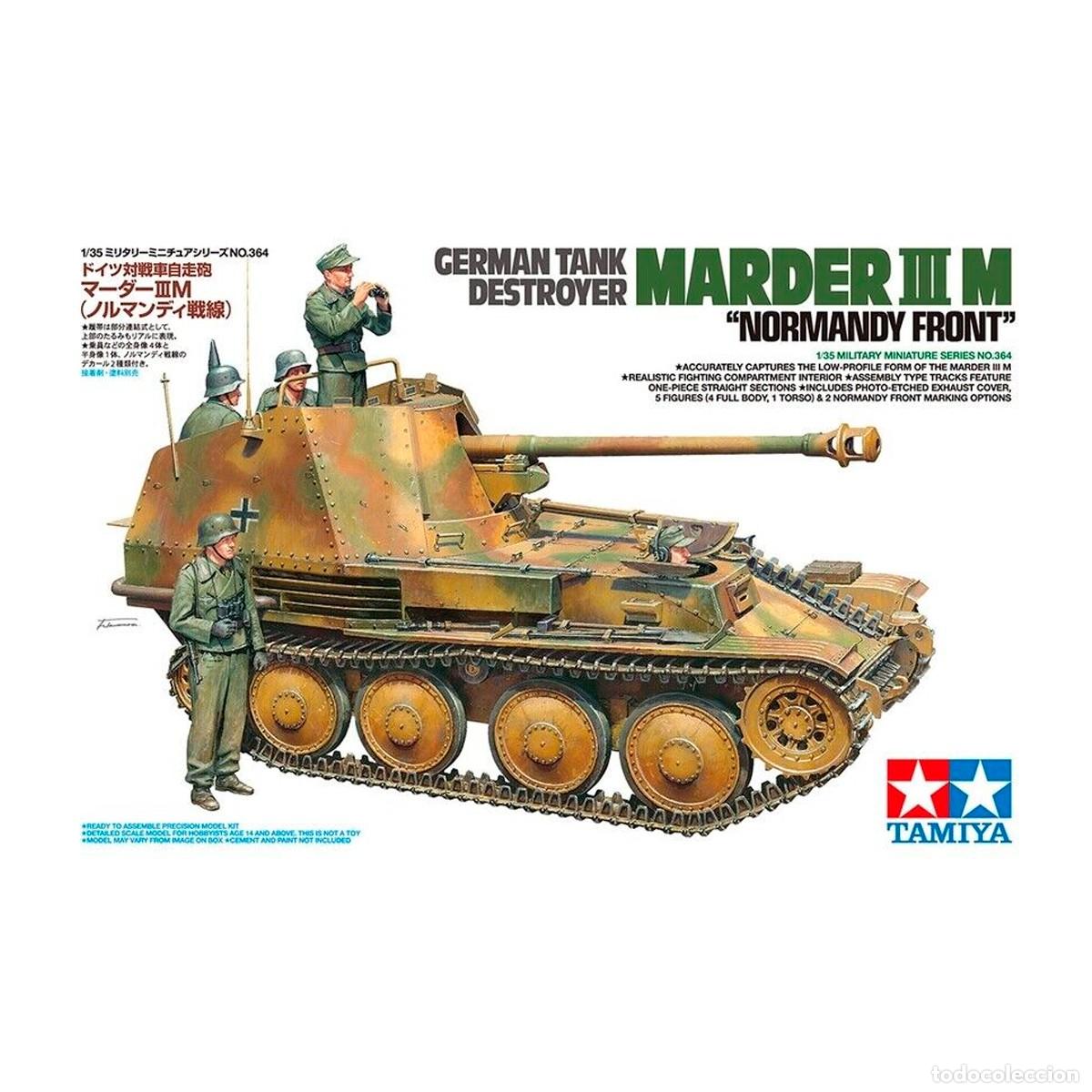 Maquetas: Maqueta Tamiya Escala 1/35 Marder III M &laquo;Normandy&raquo; con tripulaci&oacute;n