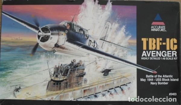 Maquetas: ACCURATE MINIATURES - TBF-1C AVENGER USS BLOCK ISLAND NAVY BOMBER LEER DESCRIPCION 1/48 3403