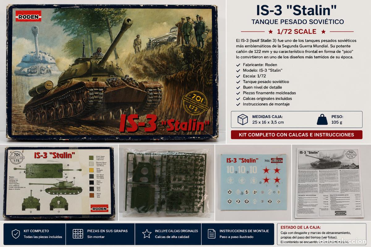 Maquetas: MAQUETA RODEN IS-3 STALIN 1/72 - Foto 1