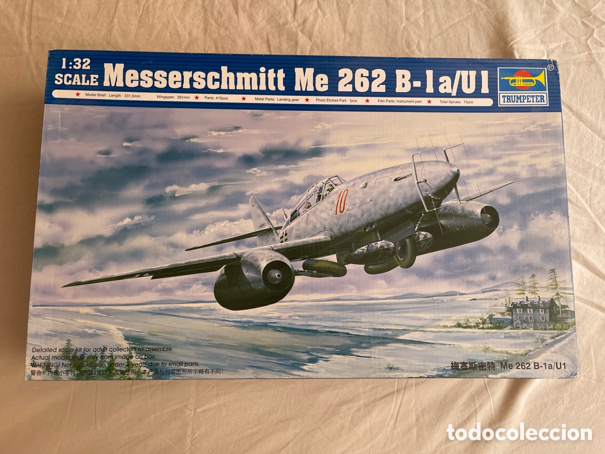 Maquetas: Messerschmitt Me 262 B-1a/U1 1:32 TRUMPETER 02237 maqueta avi&oacute;n caza nocturno