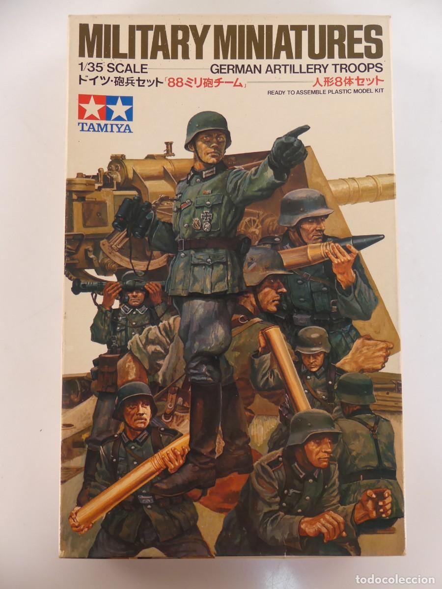 Maquetas: KIT MILITARY MINIATURES ESCALA 1/35 GERMAN ARTILLERY TROOPS DE TAMIYA
