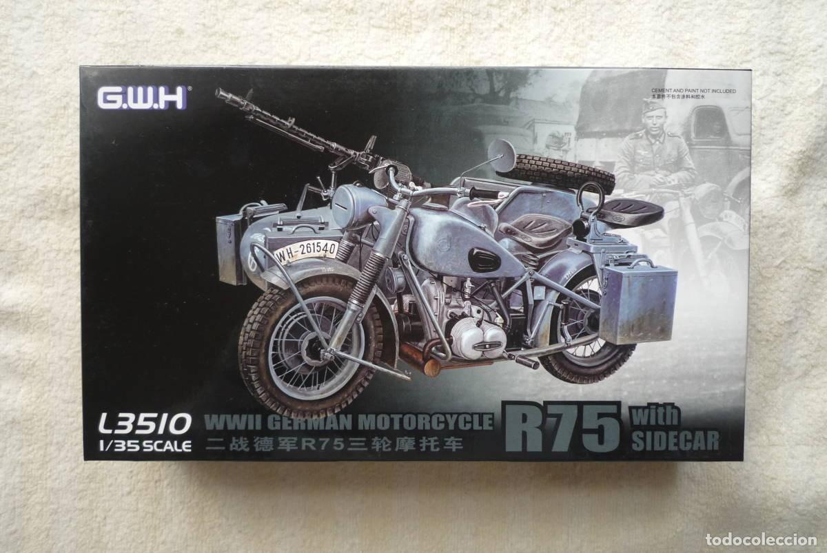 Maquetas: GWH - German IIWW Motorcycle BMW R75 with Sidecar 1/35 L3510