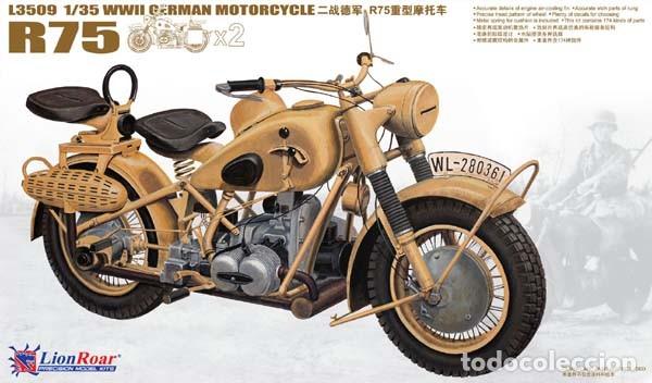 Maquetas: GWH - German IIWW Motorcycle BMW R75 (2 pieces) 1/35 L3509