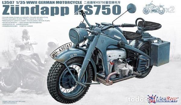 Maquetas: GWH - German IIWW Motorcycle Zundapp KS 750 (2 Pieces) 1/35 L3509