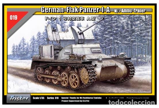 Maquetas: TRISTAR - German Sd. Kfz. 101 Flakpanzer I A w/. Ammo Trailer 1/35 35019 019