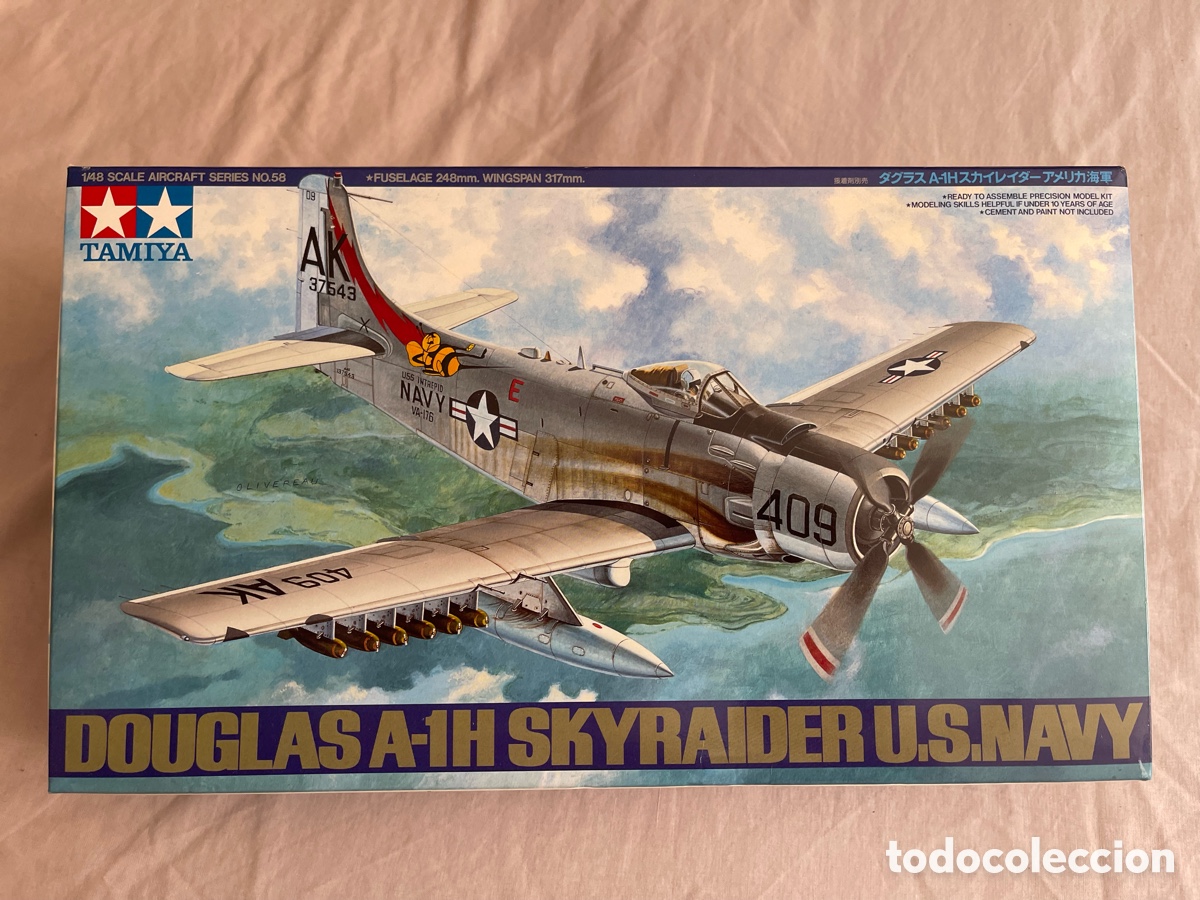 Maquetas: DOUGLAS A-1H-SKYRAIDER US.NAVY. 1:48 TAMIYA MAQUETA AVI&Oacute;N