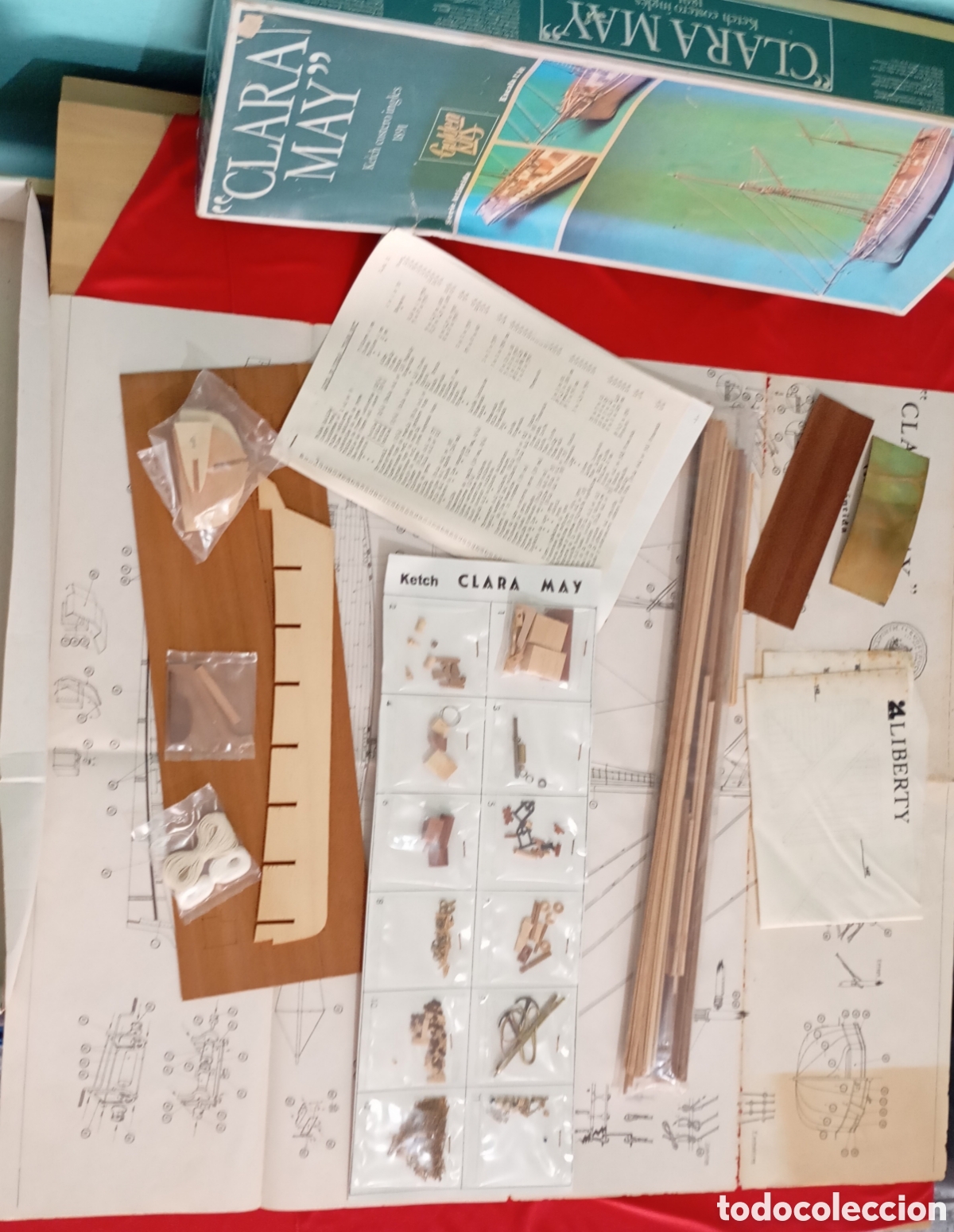Maquetas: 1:60 Clara May Modelmar Menorca Ketch Costero 1891 Barco Escala Modelismo Naval A&ntilde;os 70 Golden Kits