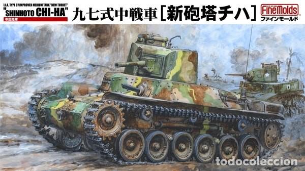 Maquetas: FINEMOLDS - IJA Type 97 Medium Tank Improved Shinshoto Chi-Ha + EXTRAS 1/35 FM21