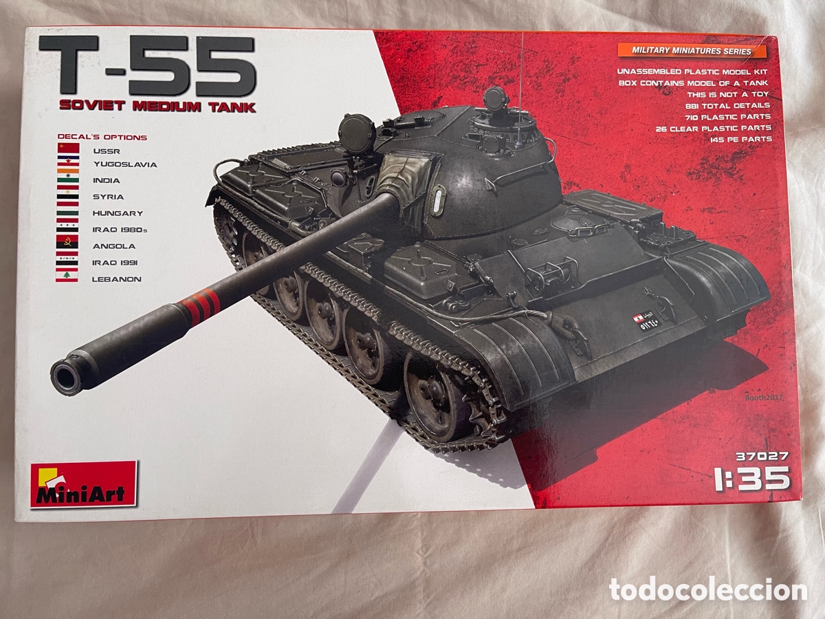 Maquetas: T-55 SOVIET MEDIUM TANK 1:35 MINIART 37027 maqueta carro tanque
