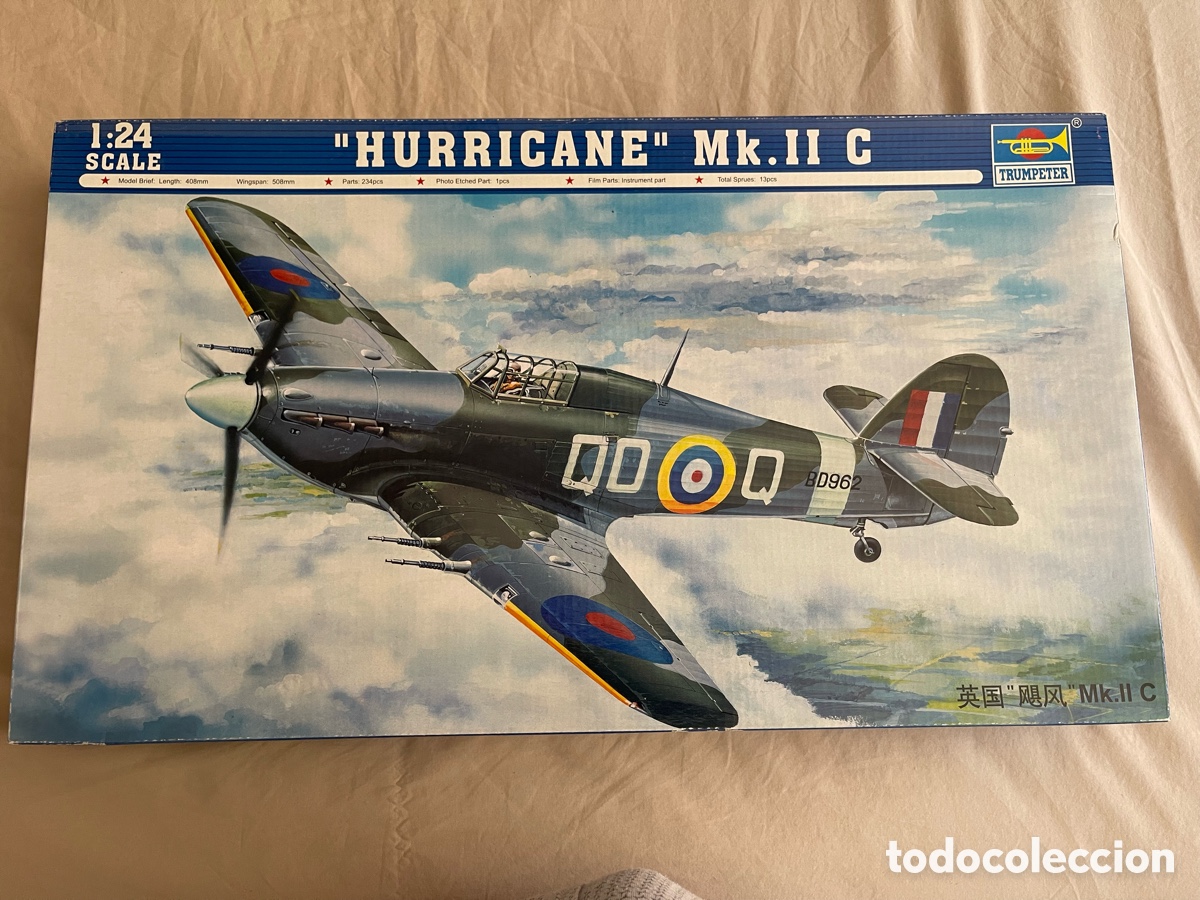 Maquetas: Hawker HURRICANE MK.II 1:24 TRUMPETER 02415 maqueta avi&oacute;n