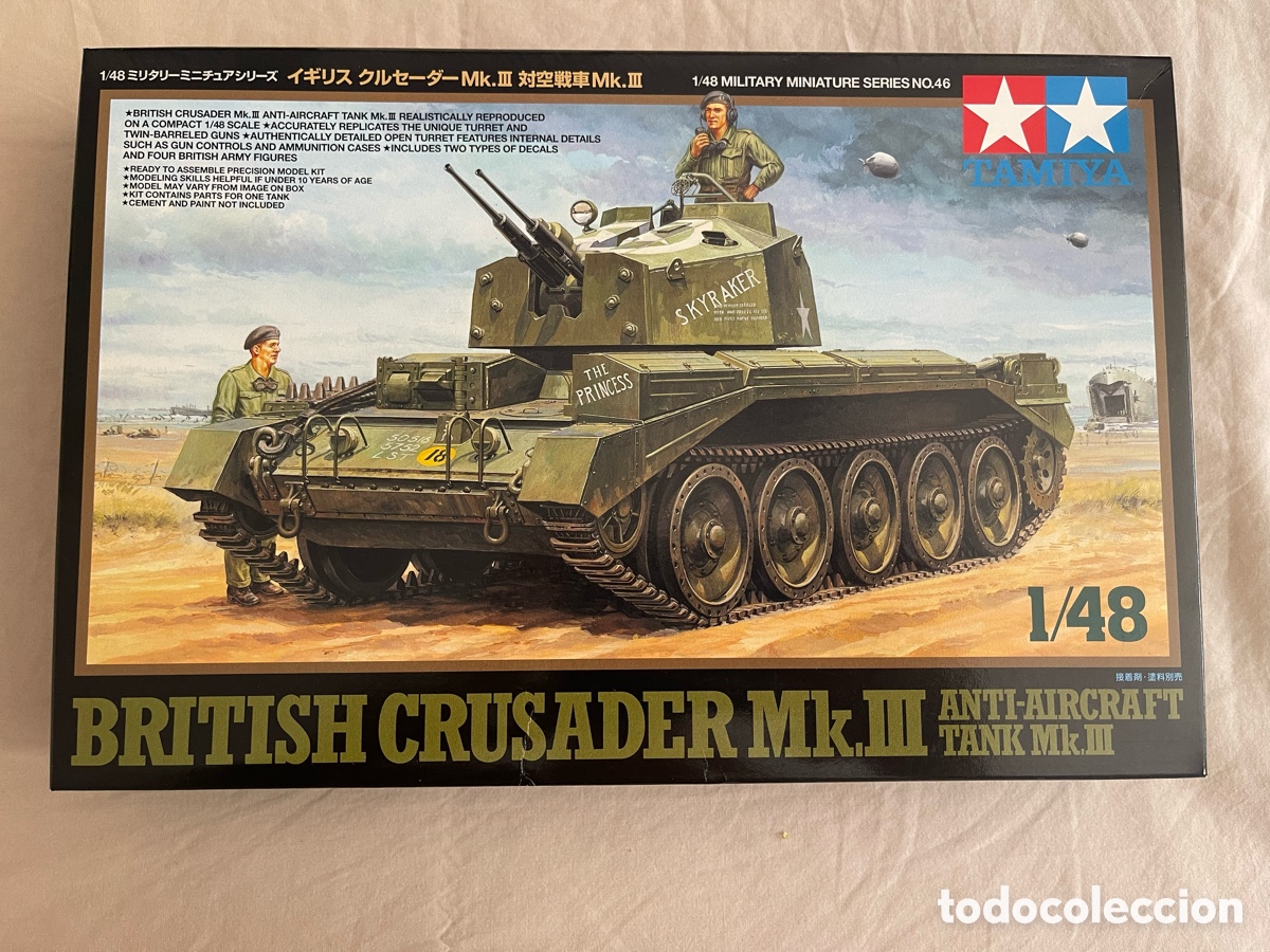 Maquetas: CRUSADER Mk.I ANTI-AIRCRAFT 1:48 TAMIYA 32546 maqueta tanque carro