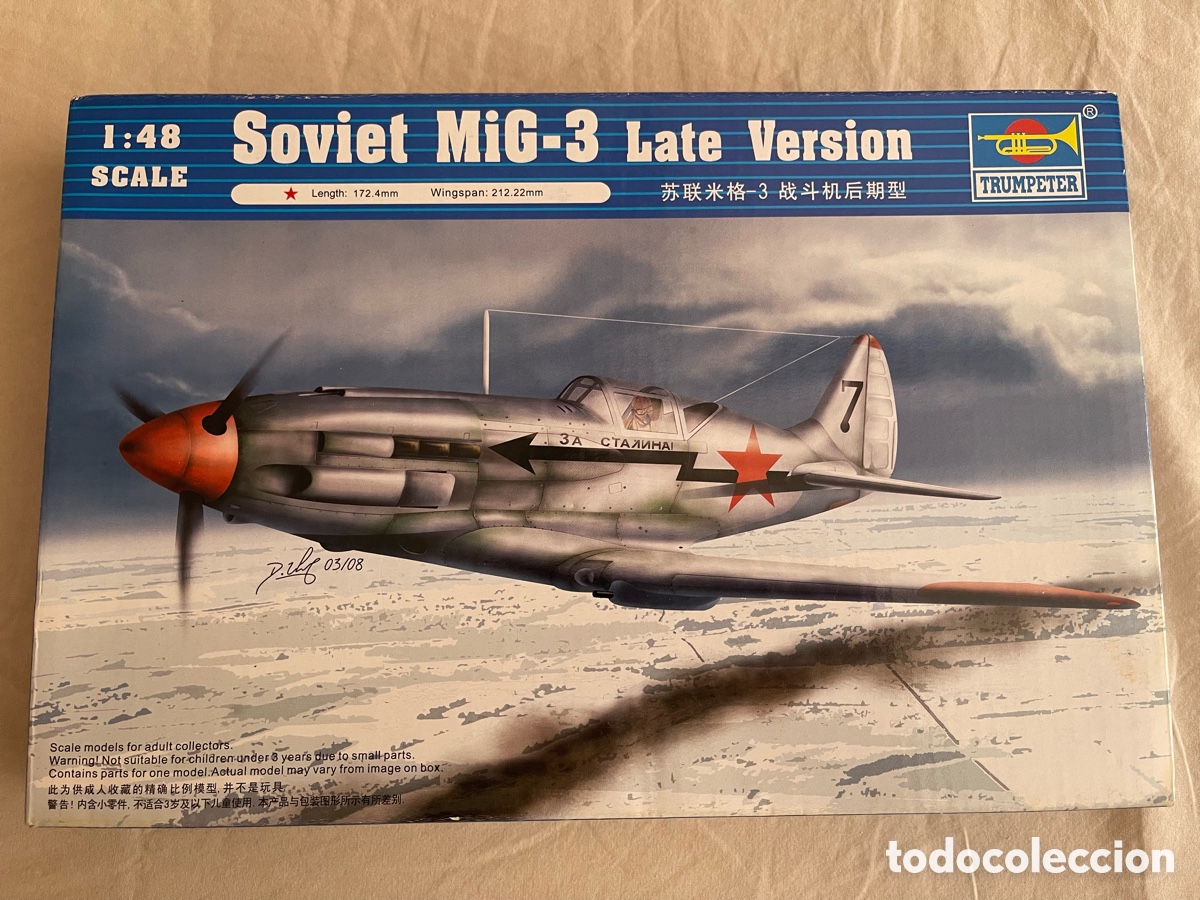 Maquetas: Soviet MiG-3 Late Version 1:48 TRUMPETER 02831 maqueta avi&oacute;n