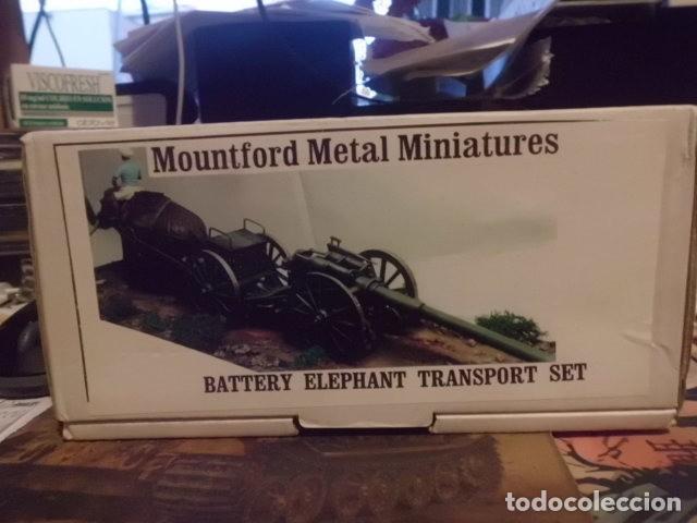 Maquetas: BATTERY ELEPHANT TRANSPORT SET MOUNTFORD METAL MINIATURES 1:32