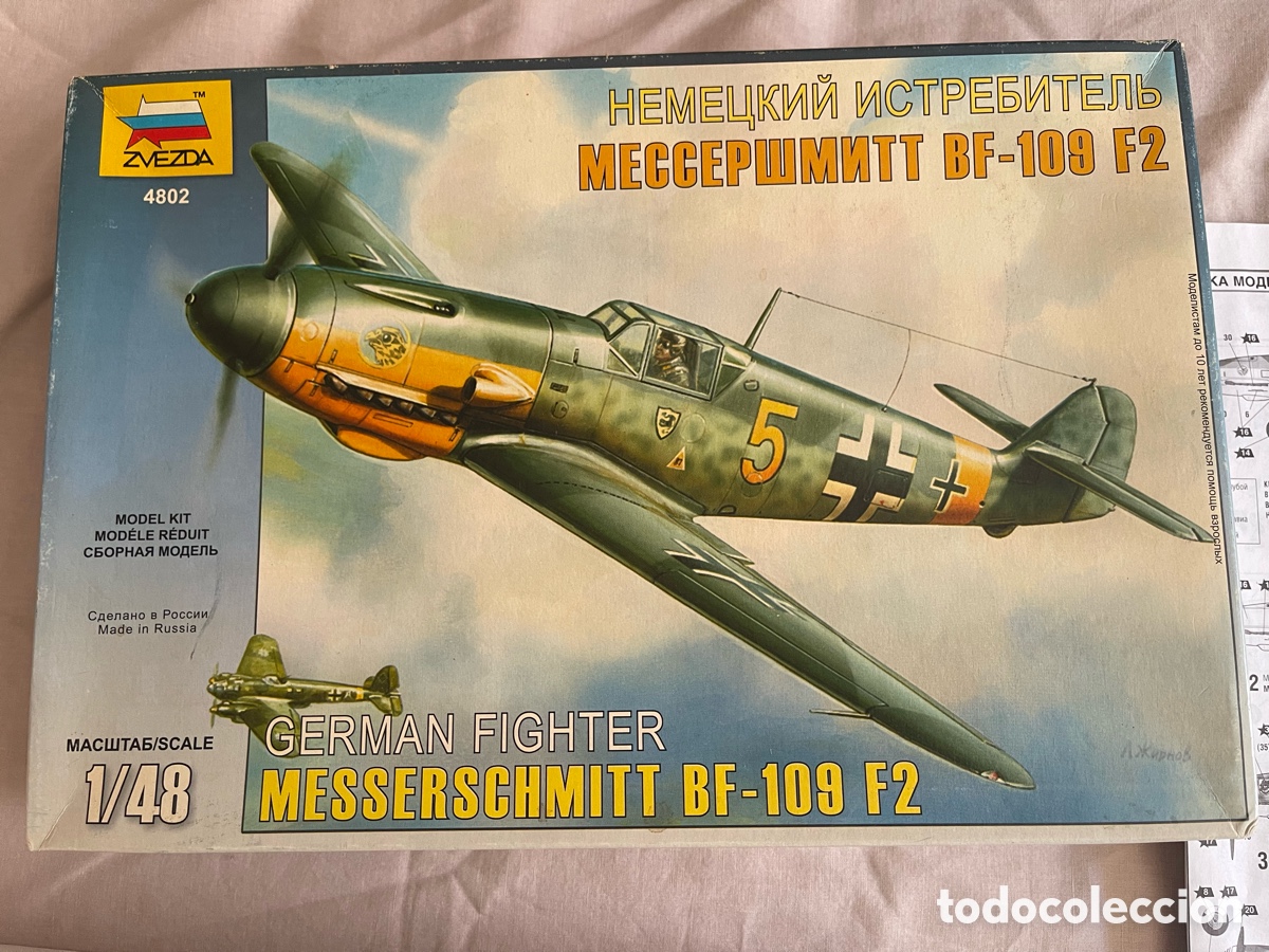 Maquetas: MESSERSCHMITT Bf-109 F-2 1:48 ZVEZDA 4802 maqueta avi&oacute;n