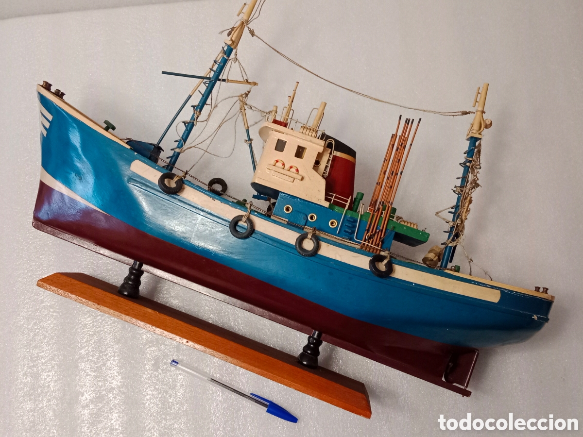 Maquetas: Maqueta naval barco atunero 58cm longitud