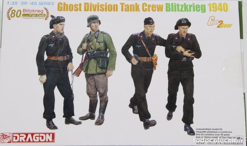 Maquetas: Maqueta figuras alemanas Ghost divisi&oacute;n tank crew Blitzkrieg 1940 ref. 6654 1/35 Dragon
