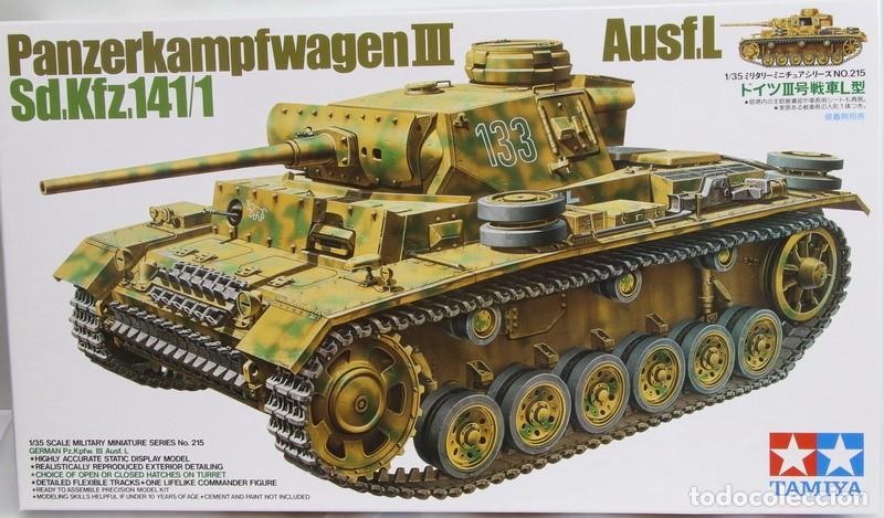 Maquetas: Maqueta carro Panzer III Ausf. L Sdkfz 141/1, ref. 35215, 1/35, Tamiya + ca&ntilde;&oacute;n aluminio Jordi Rubio