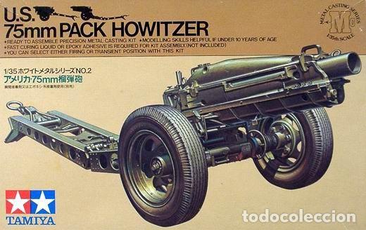 Maquetas: TAMIYA - U.S. 75mm Pack Howitzer METAL BLANCO (RAREZA) 1/48 6502