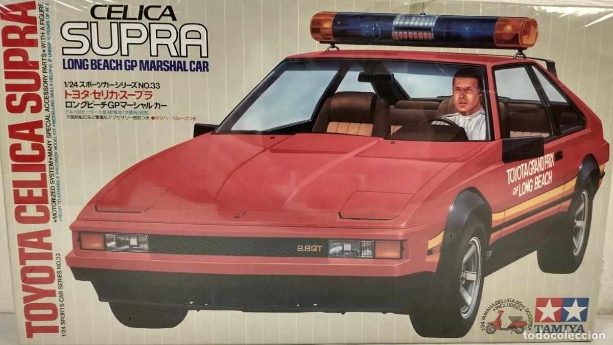 Maquetas: TAMIYA - Toyota Celica Supra Long Beach GP Marshall Car ORIGINAL MOTORIZADO Y SCOOTER 1/24 2433