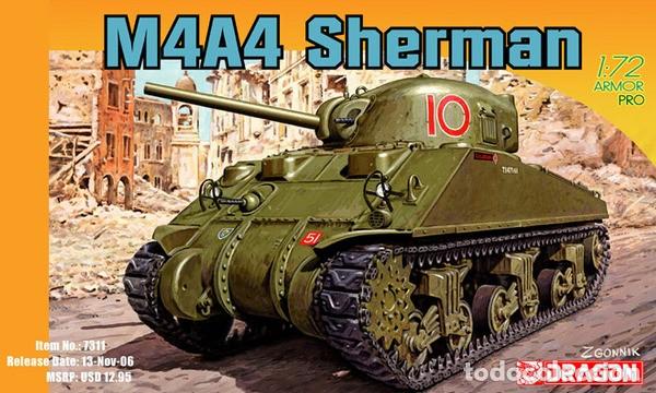 Maquetas: DRAGON - M4A4 Sherman + EXTRA 1/72 7311 - Foto 1