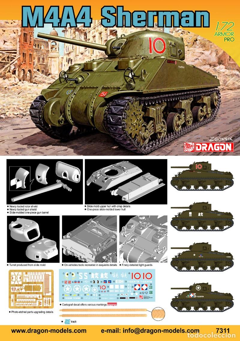 Maquetas: DRAGON - M4A4 Sherman + EXTRA 1/72 7311 - Foto 4
