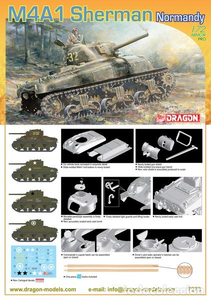 Maquetas: DRAGON - M4A1 Sherman Normandy+ EXTRA 1/72 7273 - Foto 5