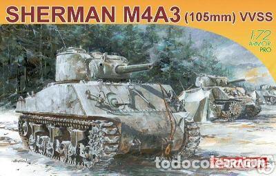 Maquetas: DRAGON - Sherman M4A3 (105mm) VVSS + EXTRA 1/72 7274 - Foto 1