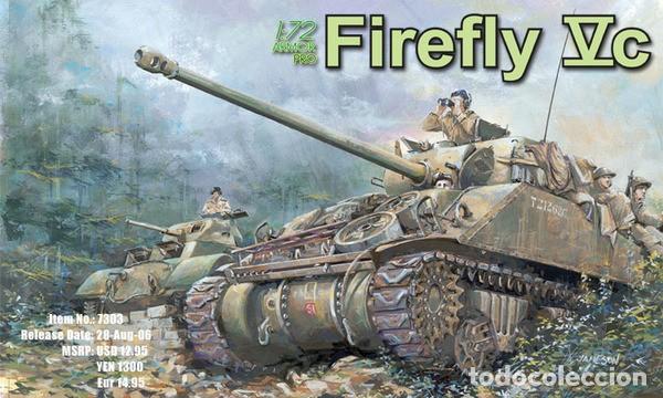 Maquetas: DRAGON - British medium tank Sherman FIREFLY Vc (17pdr gun) + EXTRAS 1/72 7303