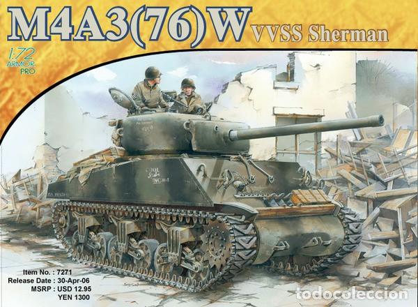 Maquetas: DRAGON - M4A3 Sherman VVSS 76mm 1/72 7271 - Foto 1