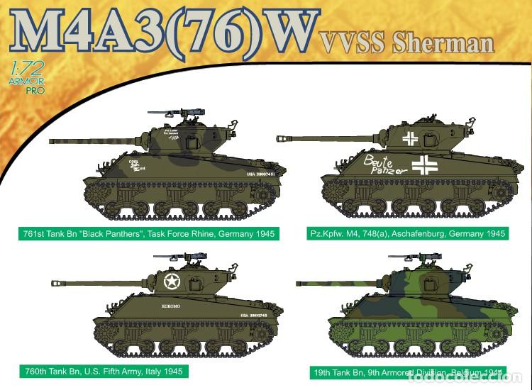 Maquetas: DRAGON - M4A3 Sherman VVSS 76mm 1/72 7271 - Foto 3