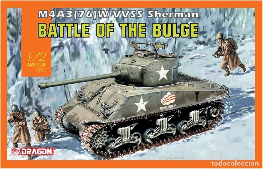 Maquetas: DRAGON - M4A3 (76) VVSS Sherman - Battle of The Bulge 1/72 7567