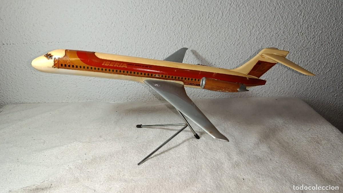 Maquetas: AIR PLAST MILANO ANTIGUA MAQUETA AVION DOUGLAS DC 9187 IBERIA LINEAS AEREAS DE ESPA&Ntilde;A 1/100 A&Ntilde;OS 80