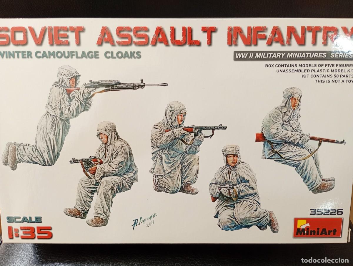 Maquetas: Maqueta Miniart soldados sovi&eacute;ticos camuflaje invierno Escala 1/35 precintada