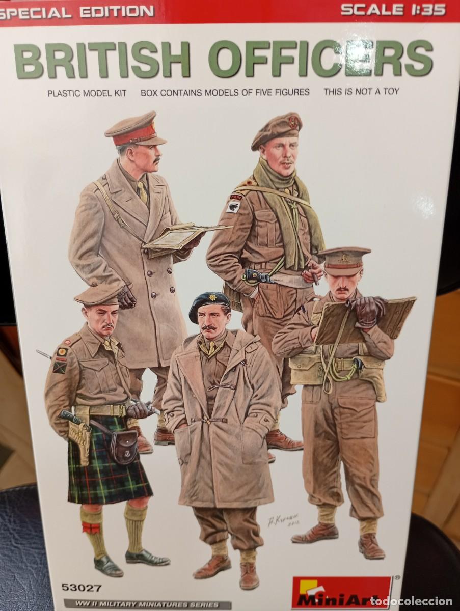 Maquetas: Maqueta Miniart escala 1/35 oficiales brit&aacute;nicos 2&ordf;GM. Precintada