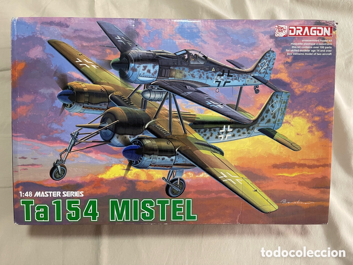 Maquetas: Ta 154 MISTEL 1:48 DRAGON 5553 maqueta avi&oacute;n Focke Wulf 190