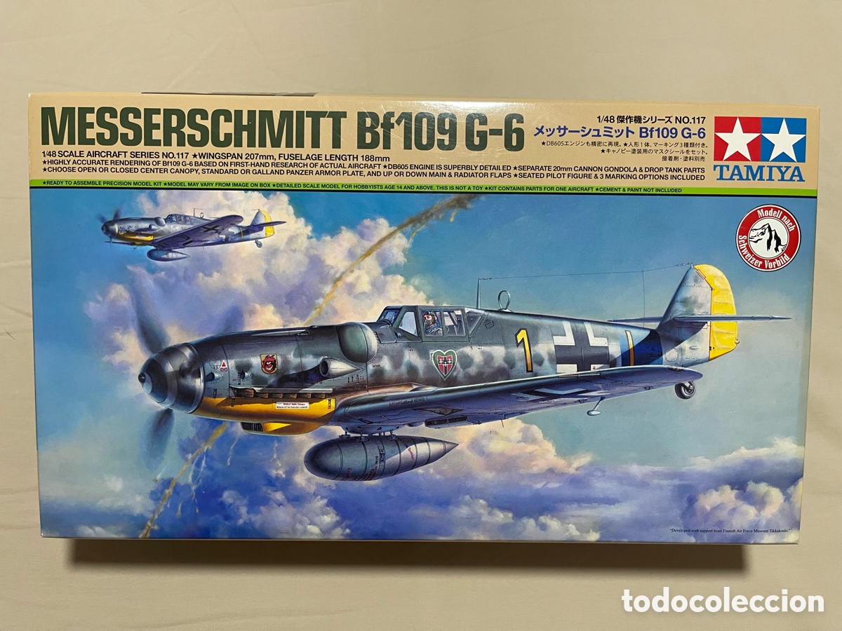 Maquetas: MESSERSCHMITT Bf109 G-6 EDICI&Oacute;N ESPECIAL CALCAS SUIZAS 1/48 TAMIYA 61117 maqueta avion decals Swiss