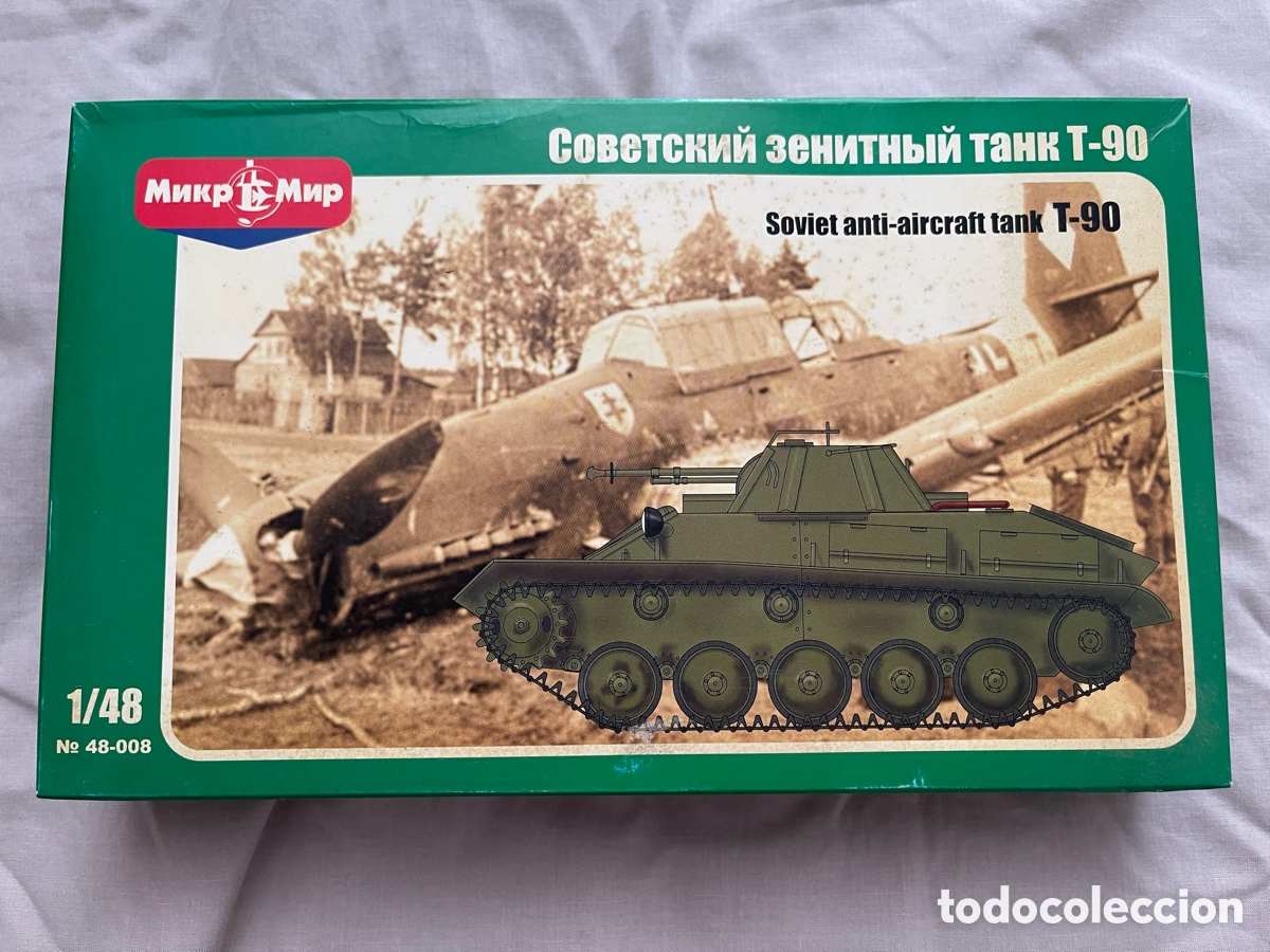 Maquetas: Т-90 Soviet anti-aircraft tank 1:48 MIKROMIR MIKRO 48-008 maqueta carro tanque antia&eacute;reo militar