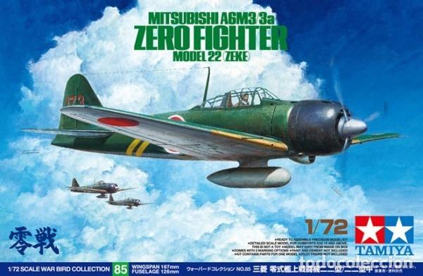 Maquetas: TAMIYA - Mitsubishi A6M3/3a Zero Fighter Model 22 (Zeke) + EXTRAS 1/72 60785