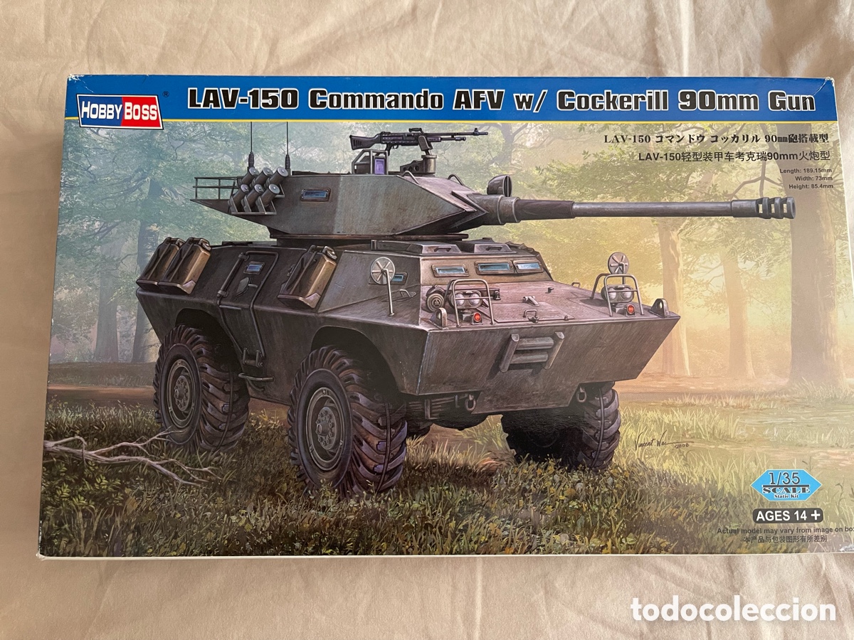 Maquetas: LAV-150 Commando AFV w/ Cockerill 90mm Gun 1:35 HOBBY BOSS 82421 maqueta carro tanque